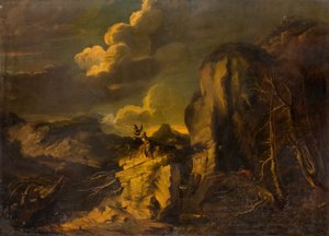 Soldats en armure dans un paysage montagneux